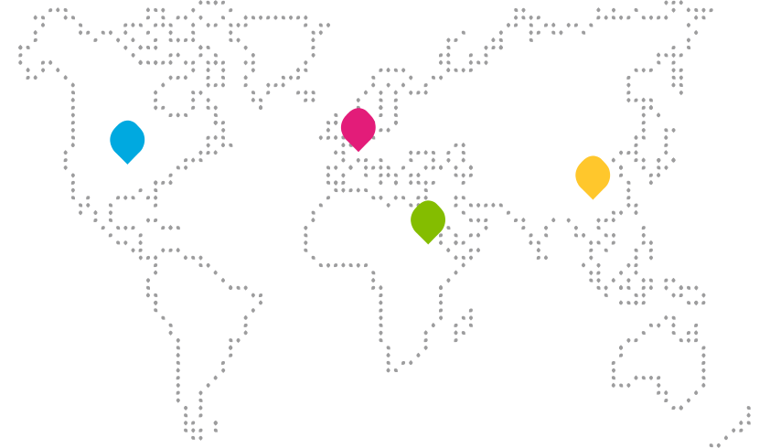 Carte des collaborateurs à travers le monde